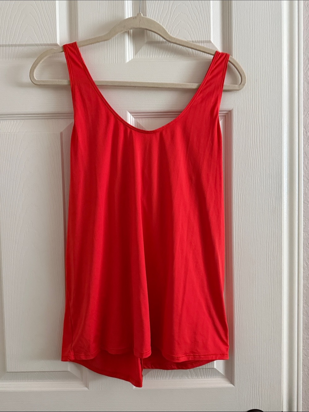 Athleta Bright Tomato Red Tank with Twisted Back Straps